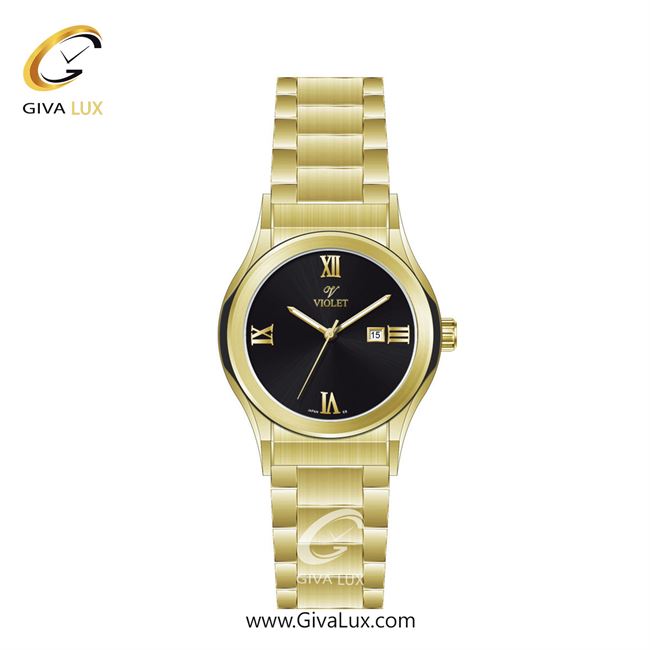 ساعت مچی اورجینال زنانه ویولت VIOLET طلایی | طلایی| مشکی| کد رفرنس 0565/2